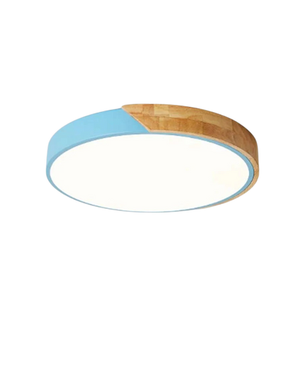 Moderne ronde plafondlamp met houtaccent en LED verlichting – minimalistische designlamp in 23 30 40 50 en 60 cm