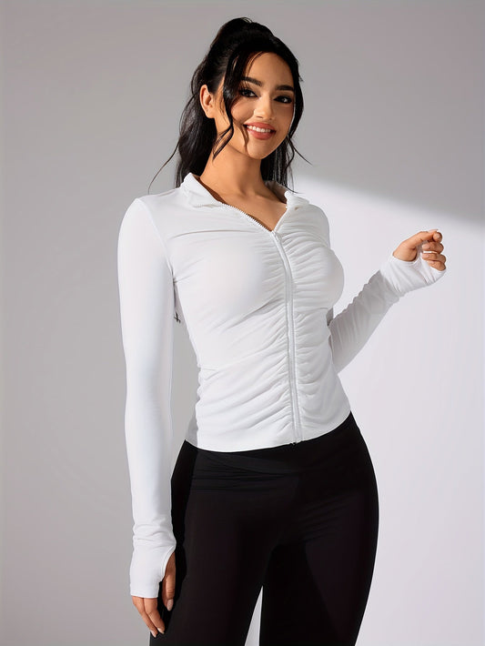 Vrouwelijke Sportjack Lange Mouwen Casual Stijl → Sportjack Vrouw Lange Mouwen Waterdicht Casual - StudioMarella
