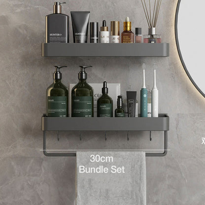 Wandrek voor de Badkamer – Waterbestendige Opbergruimte met Handdoekstang