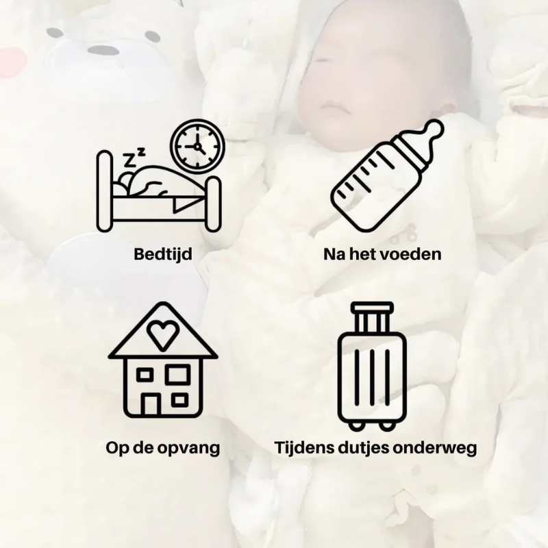 Sansoti | Slaapknuffel met zachte klopbeweging voor baby’s – rustgevend en veilig