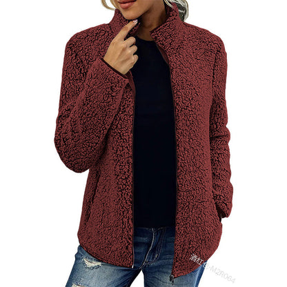 Dames Fleece Jas Warm en Waterdicht met Rits