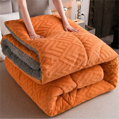 Dikke Sherpa Winterdeken met Quiltkern – Extra Warm, Zacht & Fluffy