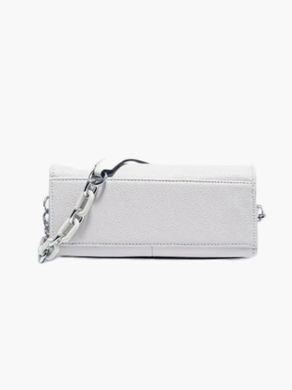 Leren Schoudertas voor Dames Wit Stijlvol Elegant