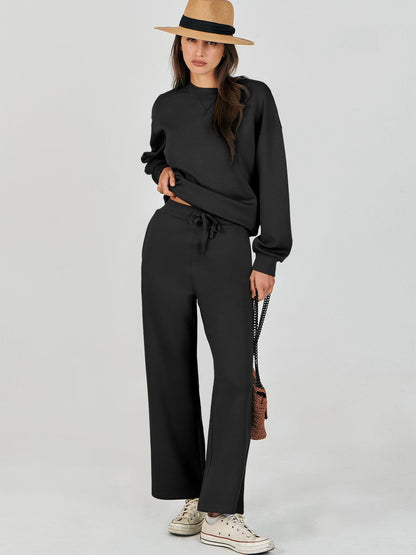 Dames Sweater Set Lange Mouwen Zacht Tweedelig Comfort