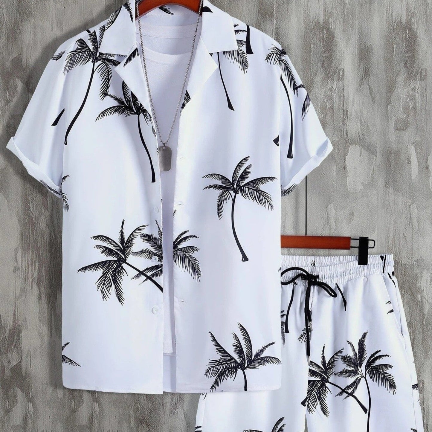 Heren Kleding Set: Tropicale Overhemd en Korte Broek