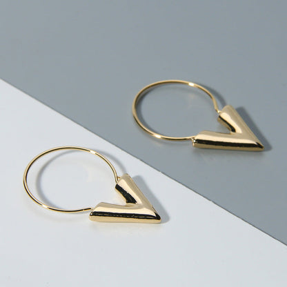 Dames Oorbellen Zilver Modern V-Vorm