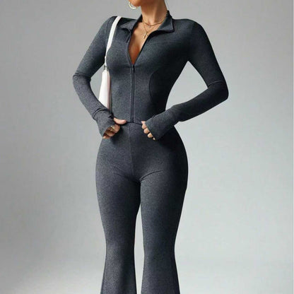 Dames Sportoutfit: Comfortabele 2-Delige Set met Rits Top en Jogbroek - StudioMarella
