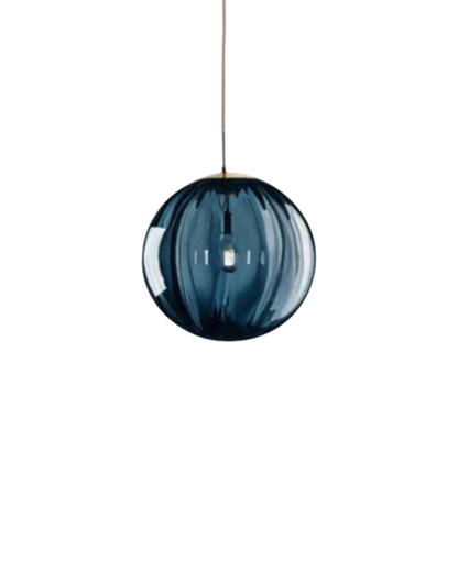 Handgeblazen glazen hanglamp bol met verstelbare kabel grijs blauw bruin rood groen amber 15x22cm 20x25cm sfeerlicht eetkamer woonkamer slaapkamer moderne design verlichting