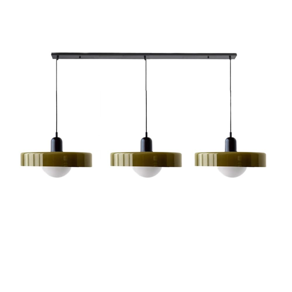 Luccon Triple Hanglamp Glas G9 Retro Kleuren Eettafel Woonkamer Design Verlichting Meerlamp