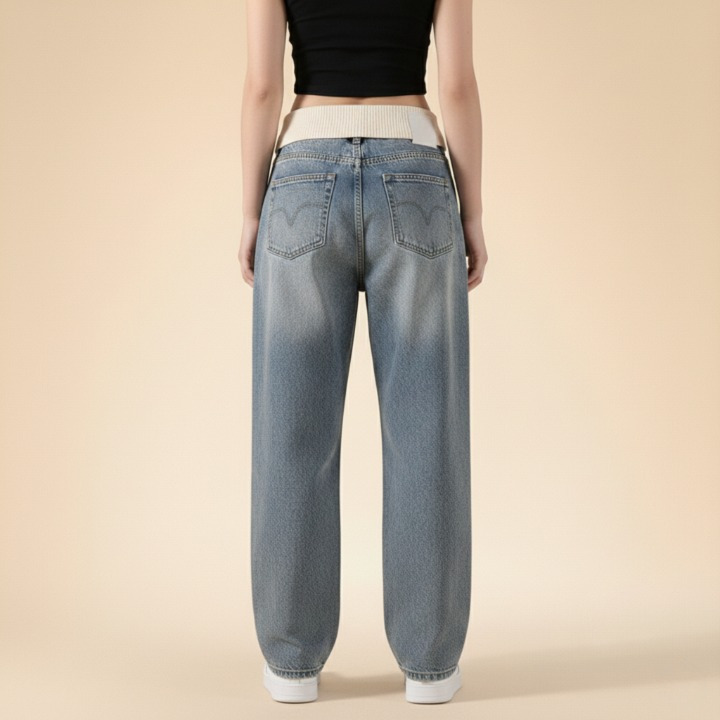 Vintage Baggy Jeans voor Dames Large Fit