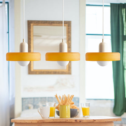 Luccon Triple Hanglamp Glas G9 Retro Kleuren Eettafel Woonkamer Design Verlichting Meerlamp