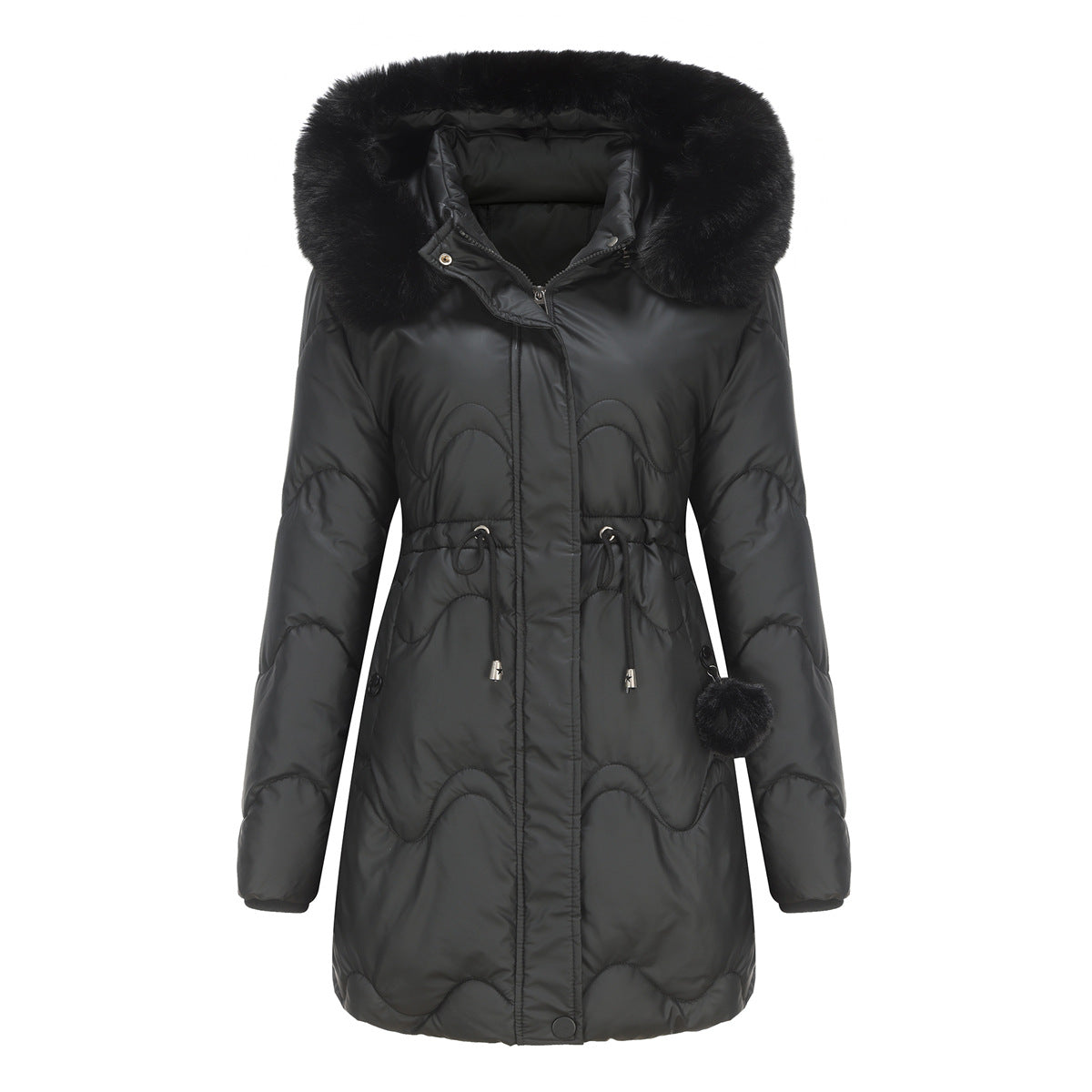 Dames Winterjas Warm en Gewatteerd met Afneembare Capuchon