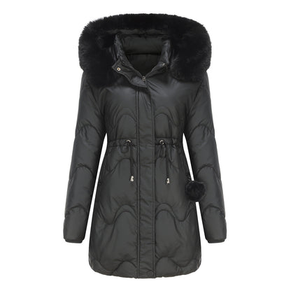 Dames Winterjas Warm en Gewatteerd met Afneembare Capuchon