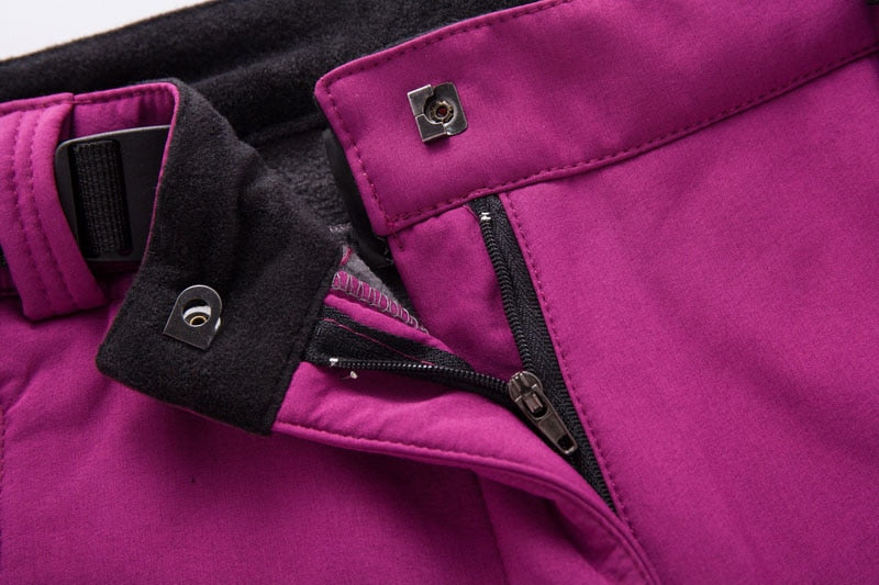Wandelbroek Dames Waterdicht met Fleece en Stretch