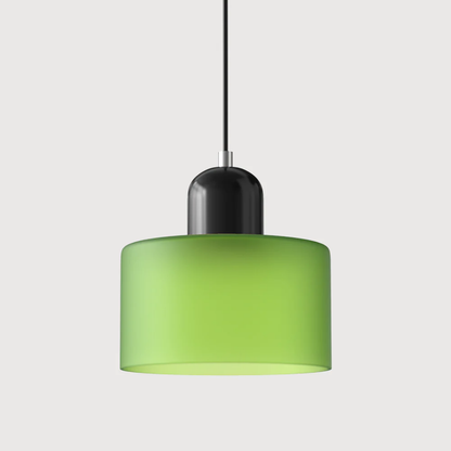 Lismeno Retro Hanglamp Glas 15cm Groen Oranje Eettafel Keuken Vintage Verlichting Compact
