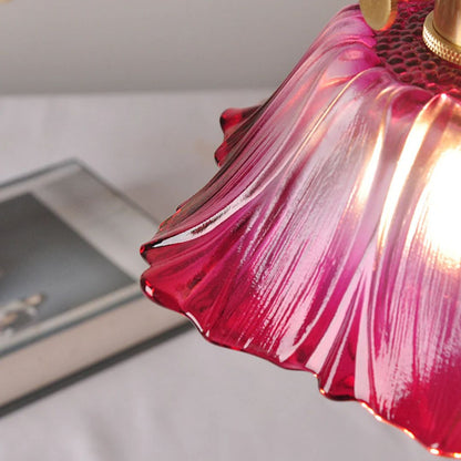 Cullivan Flower Hanglamp Glas Metaal Rood E27 Eettafel Verlichting Vintage Bloem Lamp Hal Sfeerverlichting