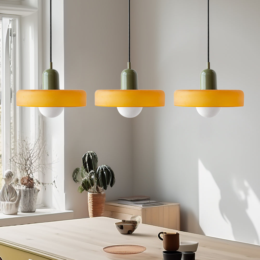 Luccon Triple Hanglamp Glas G9 Retro Kleuren Eettafel Woonkamer Design Verlichting Meerlamp