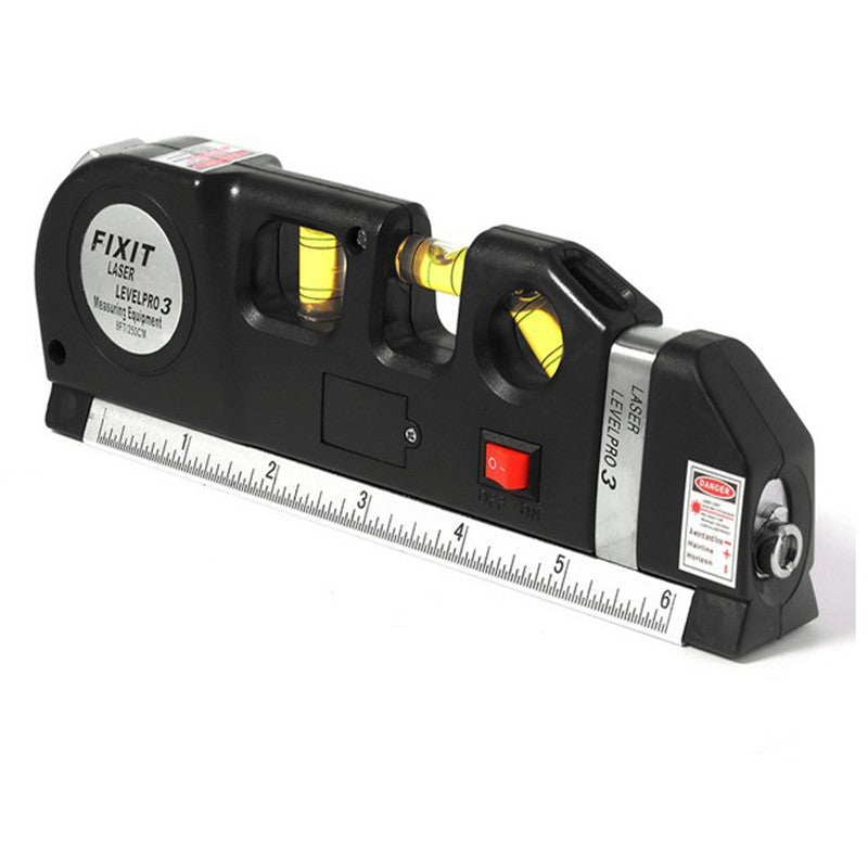 4-in-1 Multifunctioneel Lasermeetapparaat met Rolmaat en Waterpas – Precisie Meetgereedschap voor Doe-Het-Zelvers en Professionals