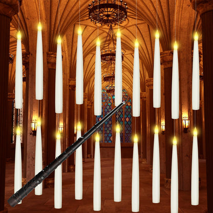 LED Vlamloze Kaarsen met Toverstaf Afstandsbediening – Veilige Sfeerverlichting voor Feesten en Thuis