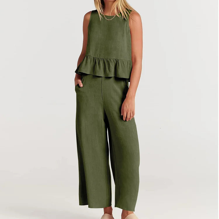 Vrouwelijke Kleding Set Tweedelig Jurk en Broek