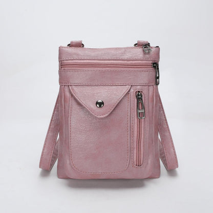 Vintage Schoudertas Retro Crossbody Kunstleer Dames Compacte Handtas Verstelbare Riem Casual Stijl Dagelijks