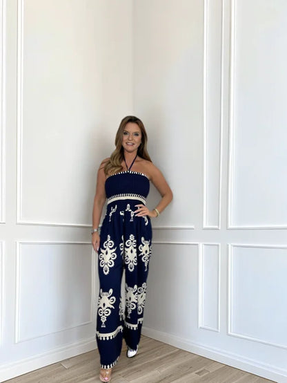 Jumpsuit Stijlvol Comfortabel Geplooid Kledingstuk