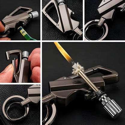 Herbruikbare Vuurstarter Sleutelhanger Waterdicht Metaal voor Outdoor Camping en Wandelen