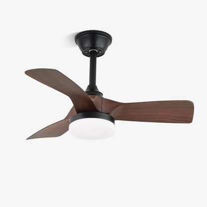 Plafondventilator met Verlichting Scandinavisch Design Zwart Hout 61-80cm