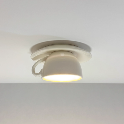 Plafondlamp Keramiek Koffiekop Vorm LED Blauw Roze Geel Slaapkamer Woonkamer Speels Design