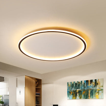 Moderne Plafondlamp Aluminium LED Rond Zwart 40/50/60cm Dimbaar met Afstandsbediening Scandinavisch Design