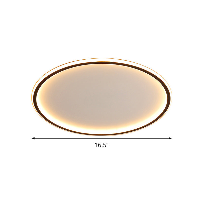 Moderne Plafondlamp Aluminium LED Rond Zwart 40/50/60cm Dimbaar met Afstandsbediening Scandinavisch Design
