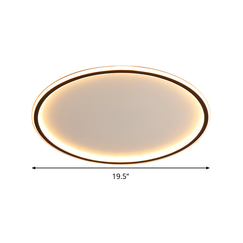 Moderne Plafondlamp Aluminium LED Rond Zwart 40/50/60cm Dimbaar met Afstandsbediening Scandinavisch Design