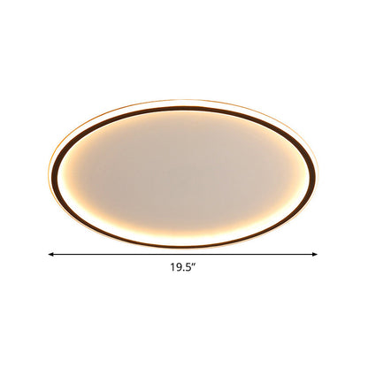 Moderne Plafondlamp Aluminium LED Rond Zwart 40/50/60cm Dimbaar met Afstandsbediening Scandinavisch Design