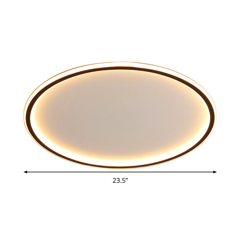Moderne Plafondlamp Aluminium LED Rond Zwart 40/50/60cm Dimbaar met Afstandsbediening Scandinavisch Design