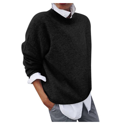Dames Trui Blouse Combinatie Zwart Elegante Look
