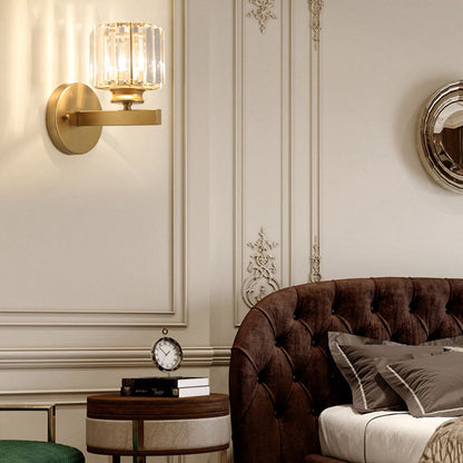 Wandlamp Glas Metaal Zwart 24cm Wandverlichting Woonkamer Slaapkamer Moderne Wandlamp Transparante Kap Accentverlichting