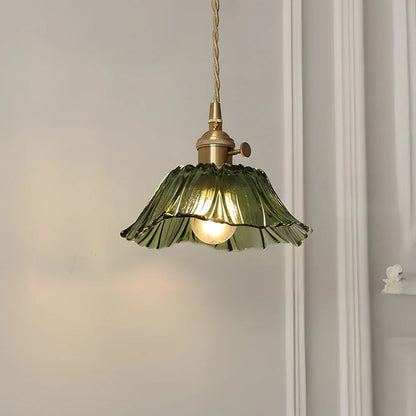 Cullivan Flower Hanglamp Glas Metaal Rood E27 Eettafel Verlichting Vintage Bloem Lamp Hal Sfeerverlichting