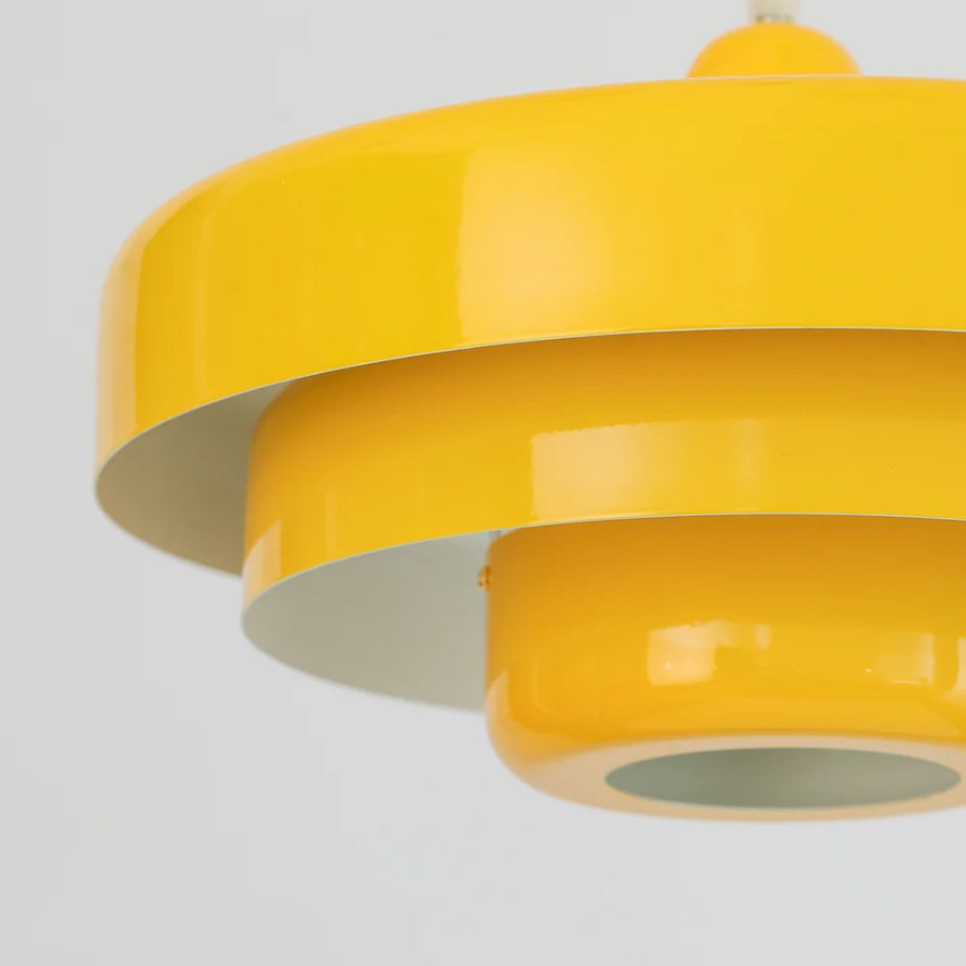 Hanglamp Metaal Gelaagd Ø35cm Oranje E27 Eettafel Woonkamer Retro Design Verlichting Industrieel Modern