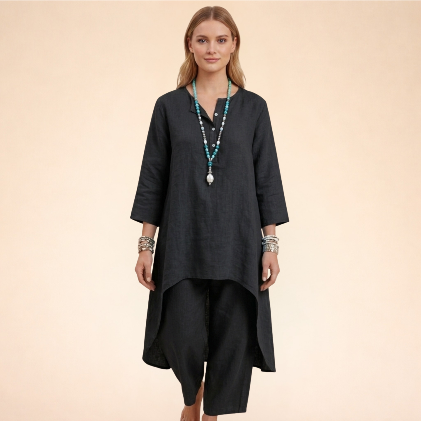 Chique Tweedelige Set Comfortabele Kleding voor Vrouw
