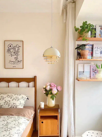 Stijlvolle Hanglamp Bauhaus Design Oranje-Wit Sfeerverlichting voor Moderne Interieurs