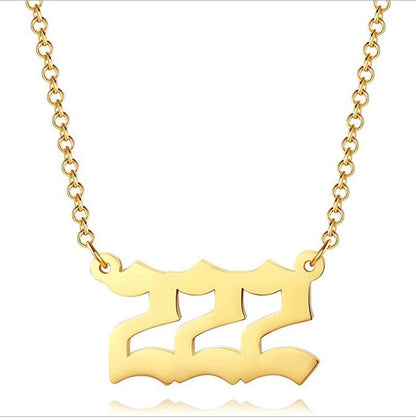 Gouden Ketting met Geluksengel en Cijfer Sieraad