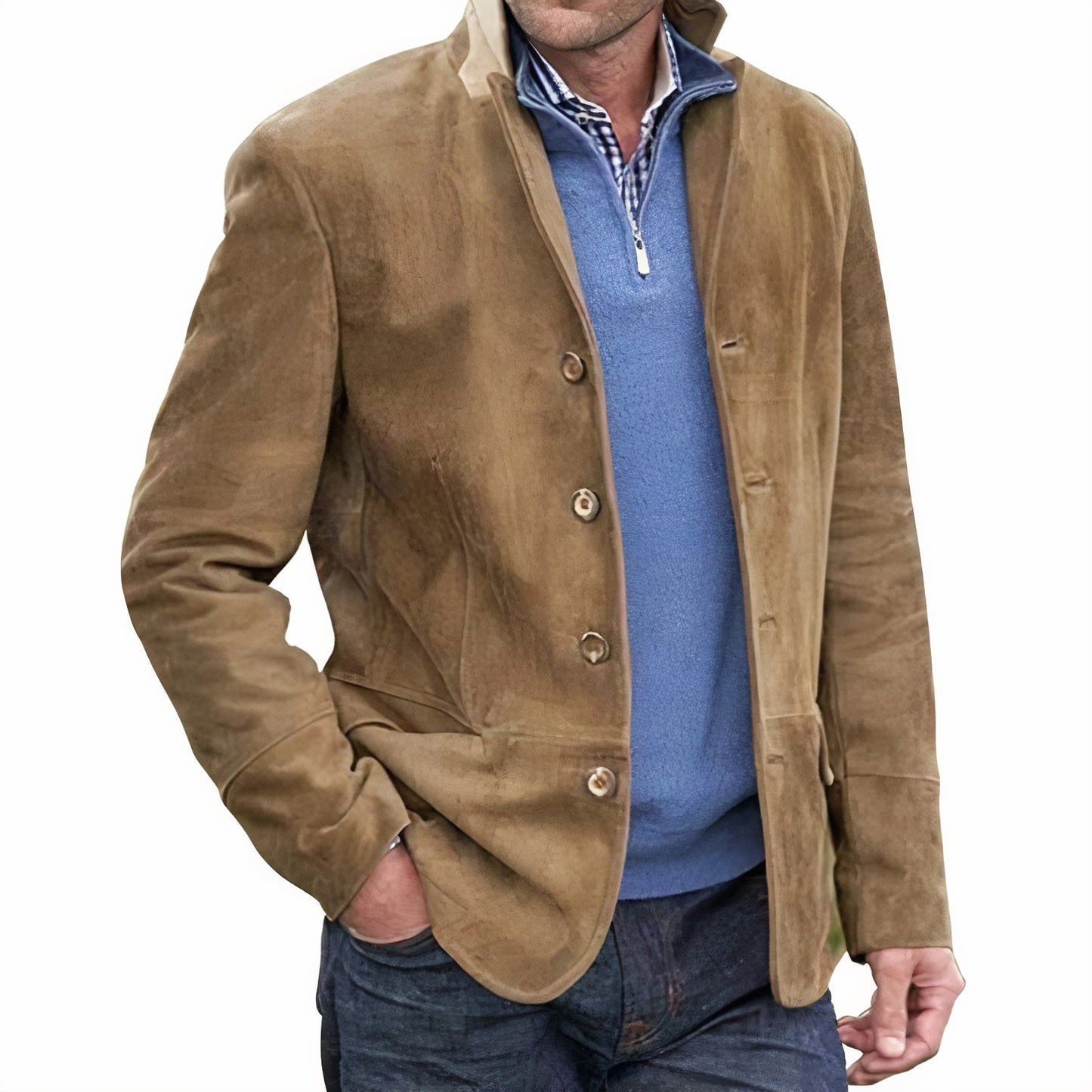 Leren Herenjas Klassiek Vintage Model - StudioMarella