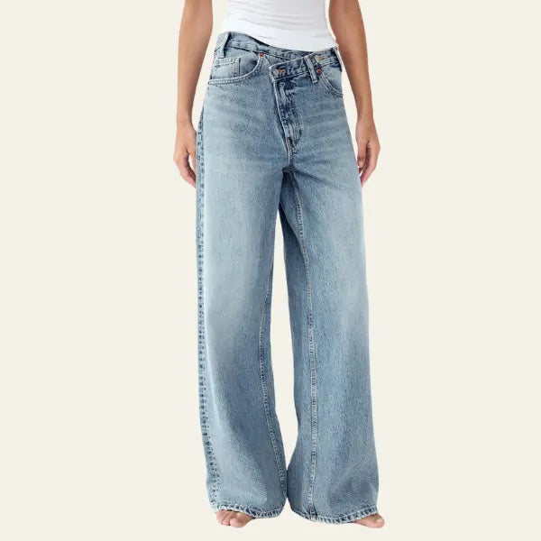 Vrouwen Jeans Wijd Comfortabel Losse Zomerbroek