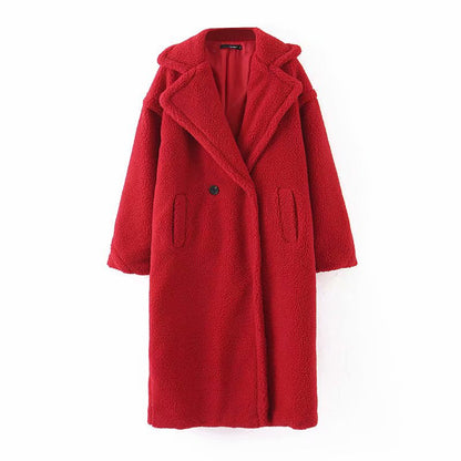Dames Teddyjas Lange Warme Luxe Stijl