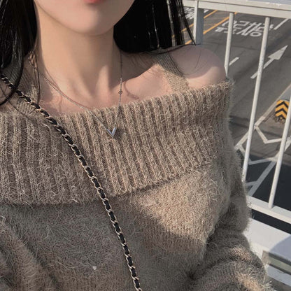 Dames Trui Off-shoulder Gebreid Stijlvol