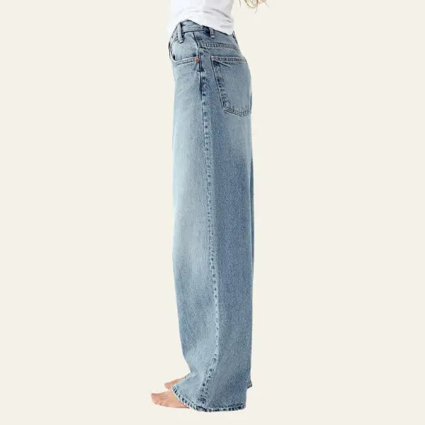 Vrouwen Jeans Wijd Comfortabel Losse Zomerbroek