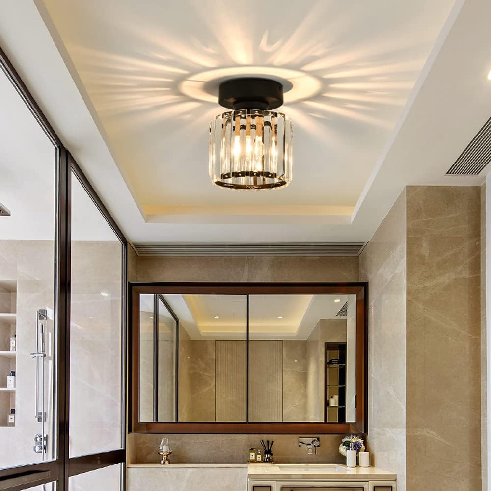 Kilon plafondlamp kristal kubus messing plafond hal woonkamer slaapkamer moderne verlichting compact