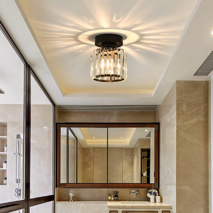 Kilon plafondlamp kristal kubus messing plafond hal woonkamer slaapkamer moderne verlichting compact