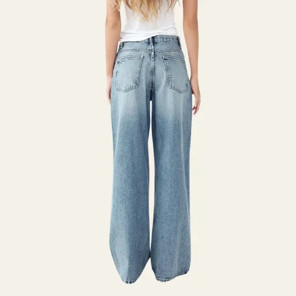 Vrouwen Jeans Wijd Comfortabel Losse Zomerbroek