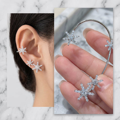 Verstelbare Oorklemmen Oorbellen – Elegante Tak-geïnspireerde Sieraden met Glinsterende Details voor Dames